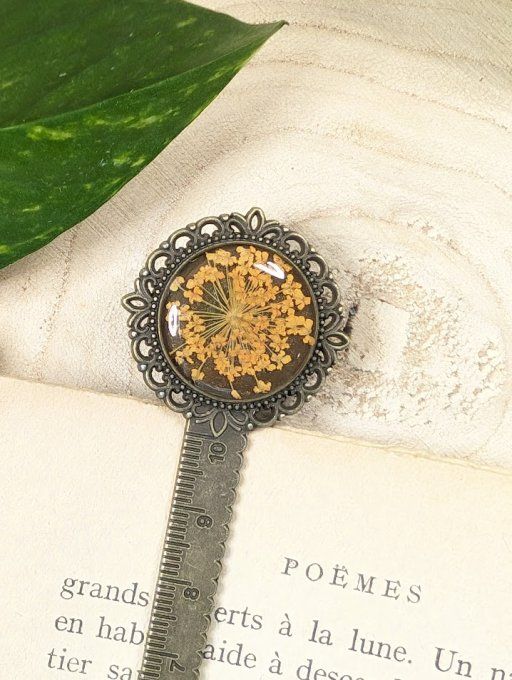 Marque-page GM fleuri Fleur de Dentelle Cannelle