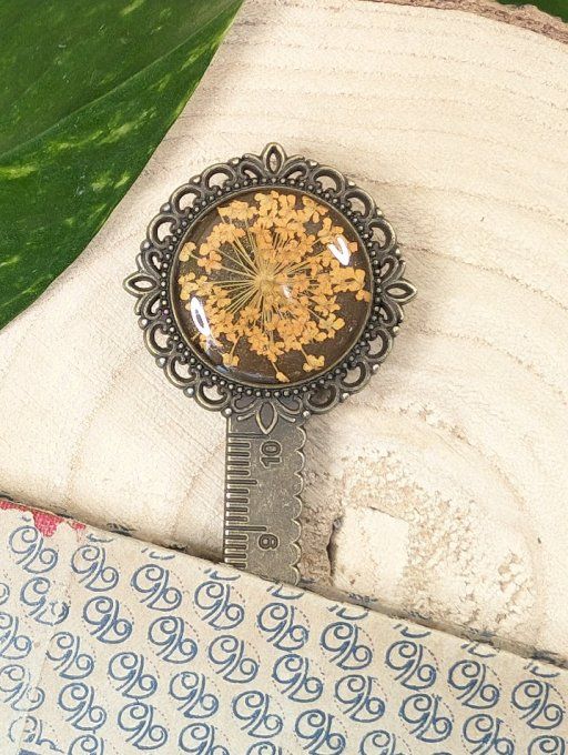 Marque-page GM fleuri Fleur de Dentelle Cannelle