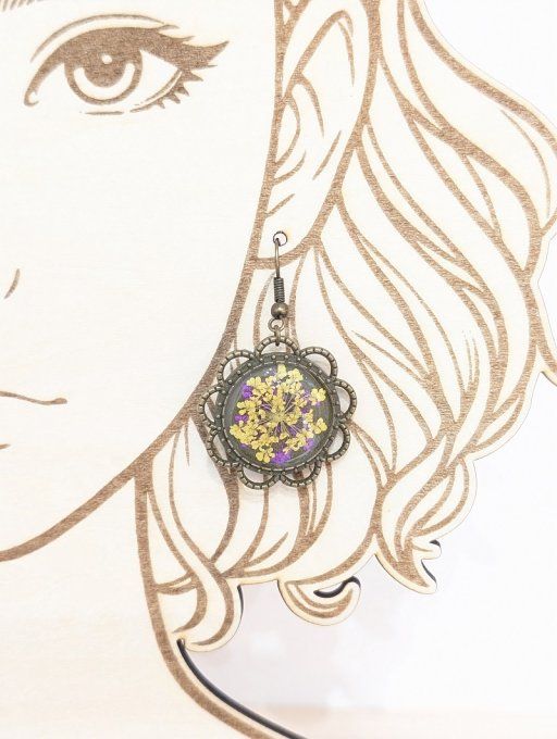Boucles d'oreilles fleur 20 mm Fleur de Dentelle Delia