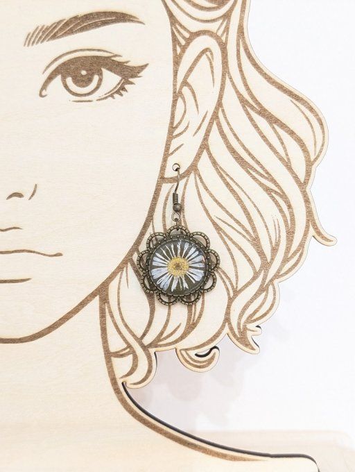 Boucles d'oreilles fleur 20 mm Fleur Pâquerette Zara