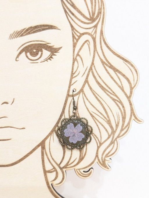 Boucles d'oreilles fleur 20 mm Verveine Liliana