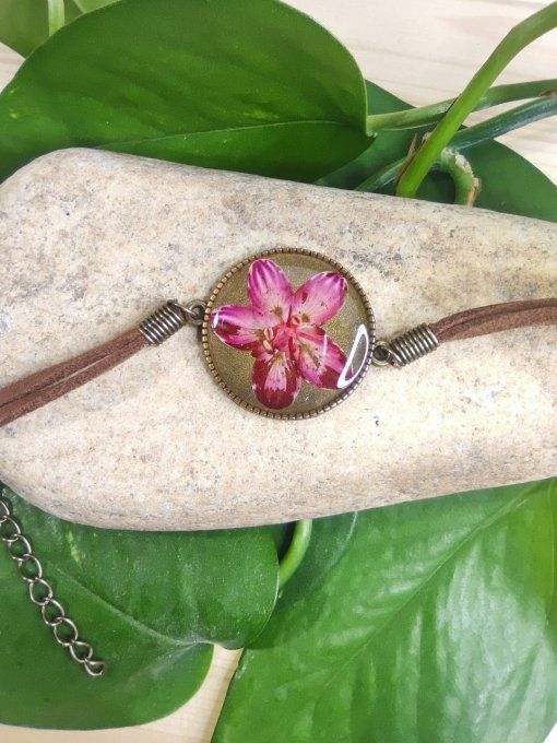 Bracelet fleur parnassie des marais Garance