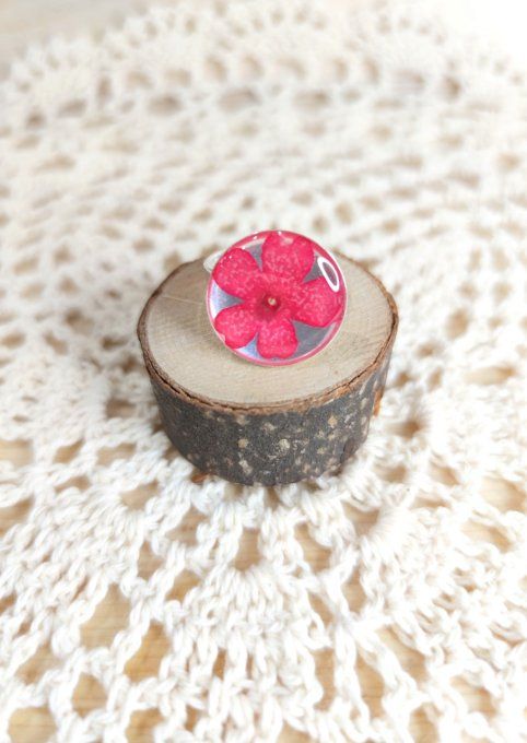 BAGUE ARGENT 925 FLEUR DE VERVEINE CARLA