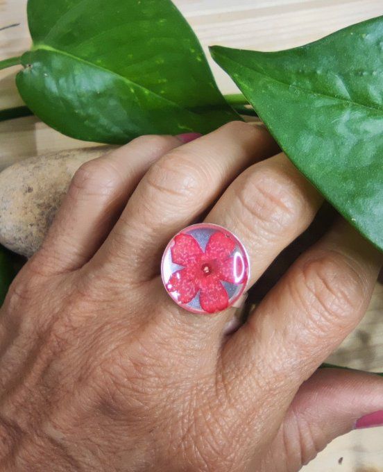 Bague D18 argent 925 Verveine Carla