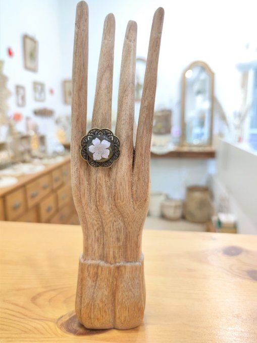 BAGUE FORME FLEUR VERVEINE MARIE-ROSE