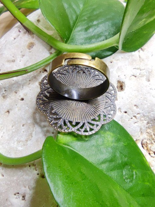 Bague fleur Nigelle Marine