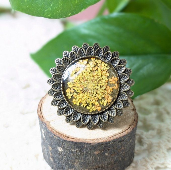 Bague Plumettes Fleur de Dentelle Mila