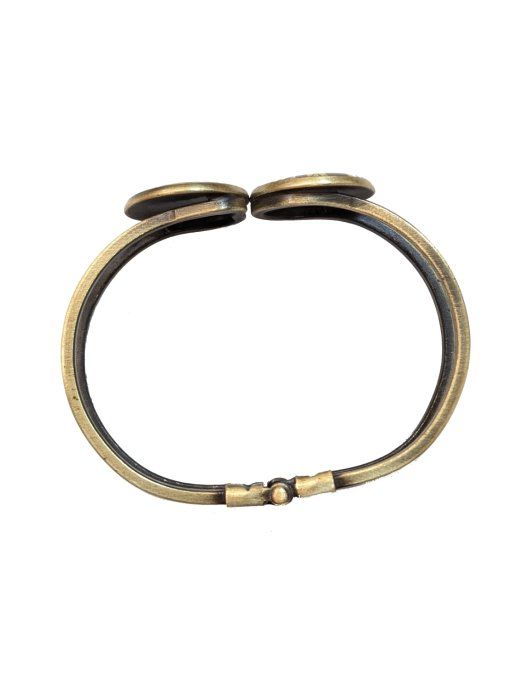 Jonc articulé dble Fleur de dentelle Neige L