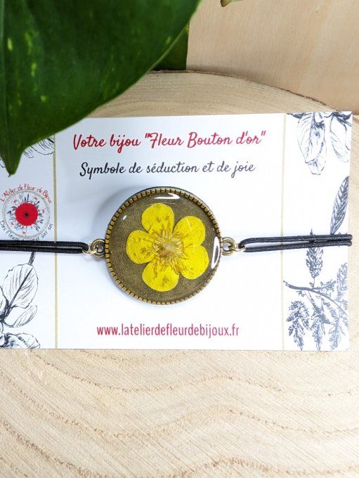 Bracelet Bohème Fleur Bouton d'Or Dory