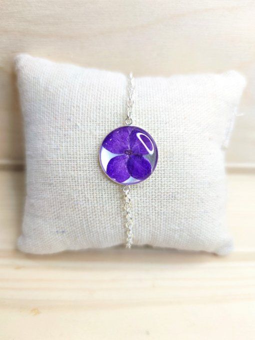 BRACELET EN ARGENT FLEUR HORTENSIA THAÏS