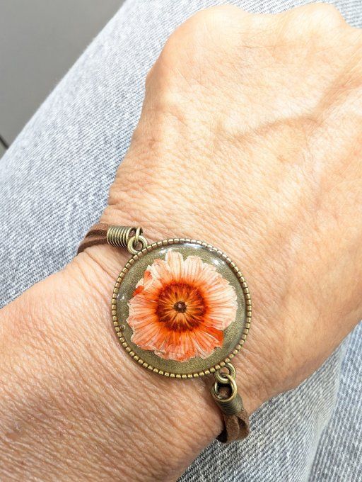 Bracelet Chrysanthème symbole d'optimisme et de joie