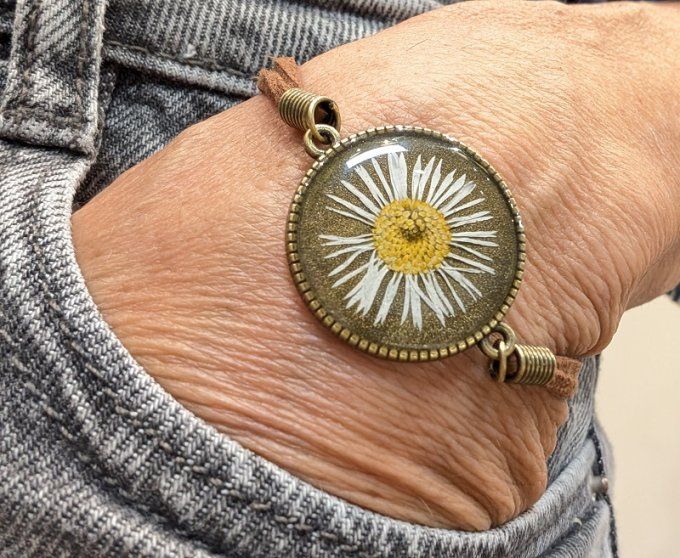 Bracelet véritable pâquerette Zara esprit vintage