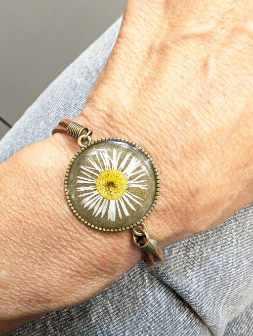 Bracelet cuir M Pâquerette Zara