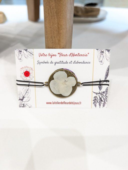 Bracelet Bohème Fleur d'Hortensia Gwen