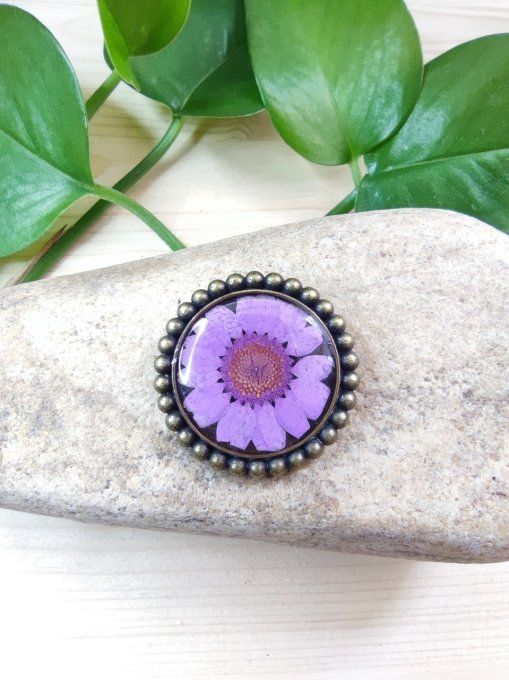 BROCHE BRONZE VINTAGE MARGUERITE ZELIE