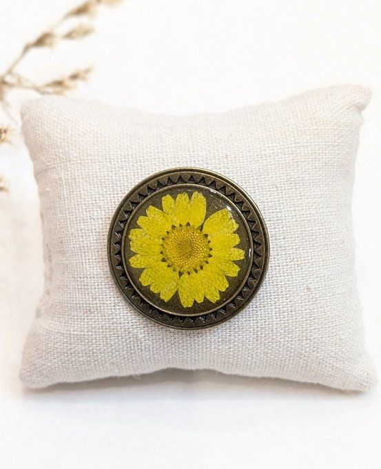 Broche Arty Marguerite Soleil
