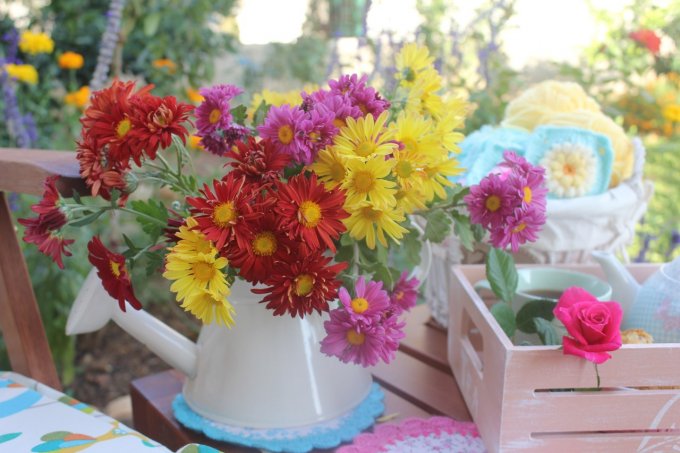 Porte-Clés/Bijoux de sac Fleur de Chrysanthème Clem