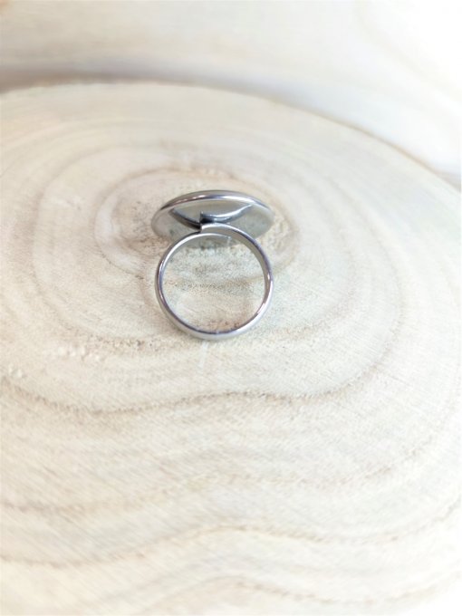 Bague acier inoxydable spirale Nigelle Coralie