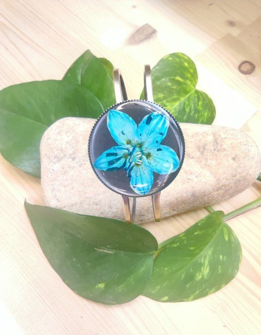 Jonc articulé véritable fleur Parnassie Alizée bleu