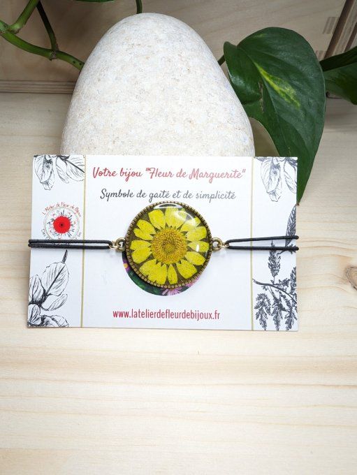 Bracelet Bohème Fleur Marguerite Soleil